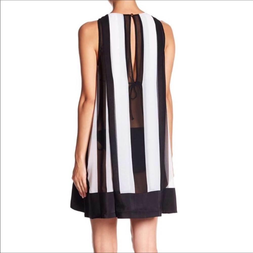 🆕 TED BAKER black white striped cover up dress - Picture 2 of 2